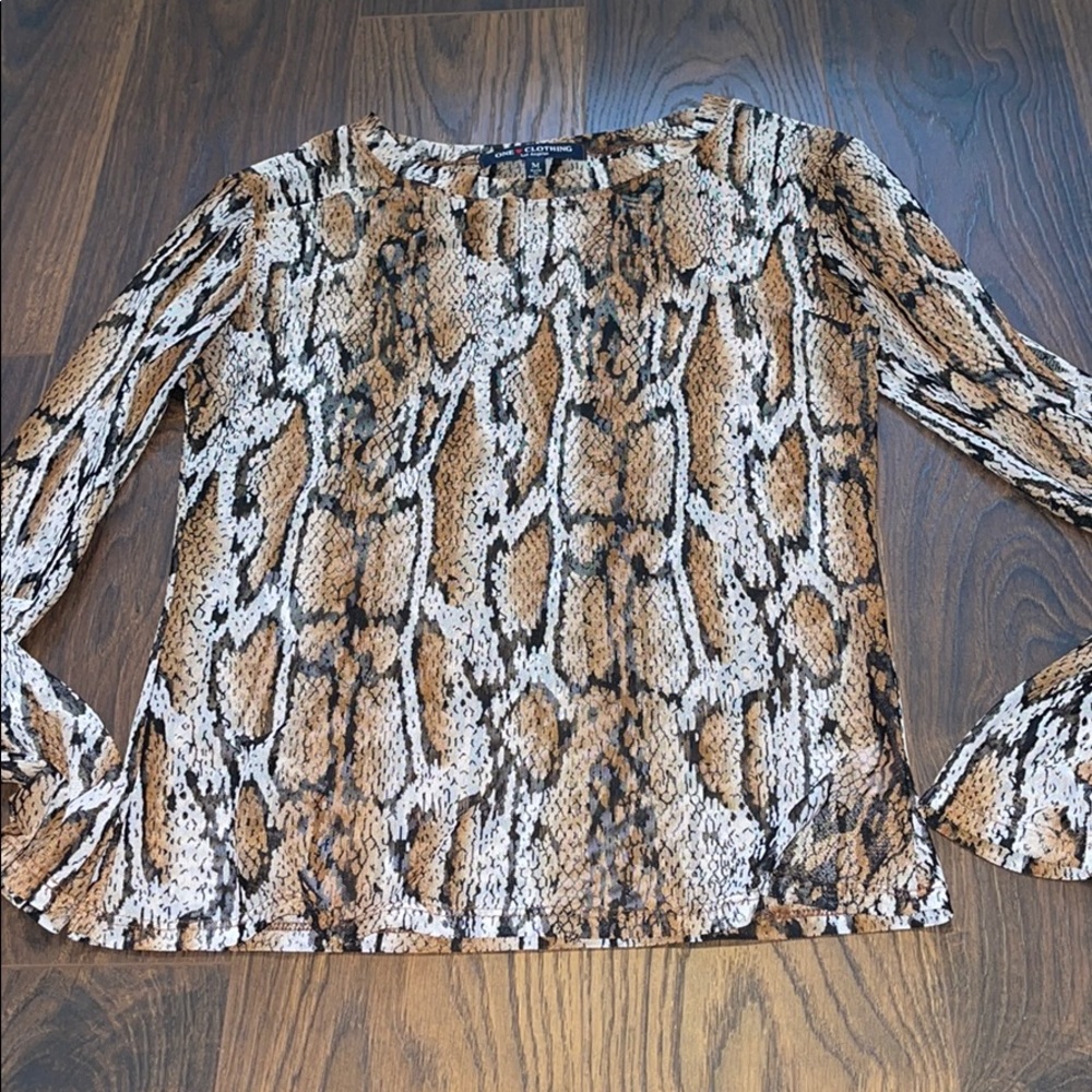 Snake skin Shear Blouse
